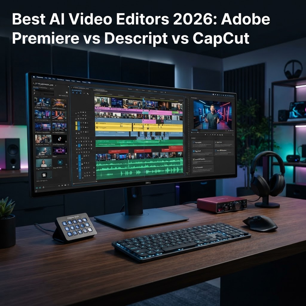 Best AI Video Editors 2026: Adobe Premiere vs Descript vs CapCut